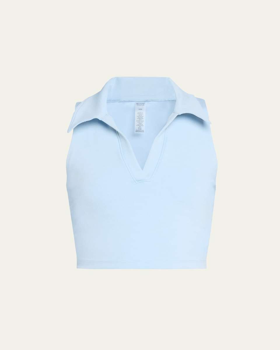 Heather Rib Prep Cropped Tank Top